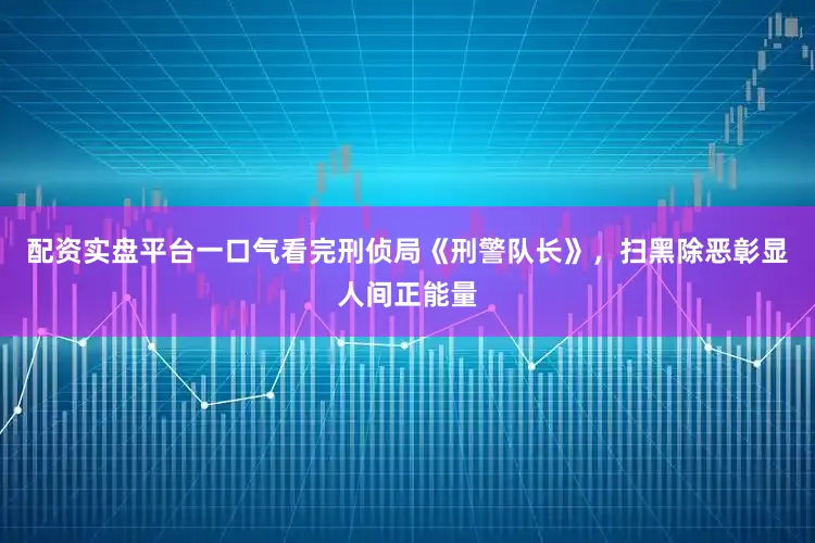 配资实盘平台一口气看完刑侦局《刑警队长》，扫黑除恶彰显人间正能量